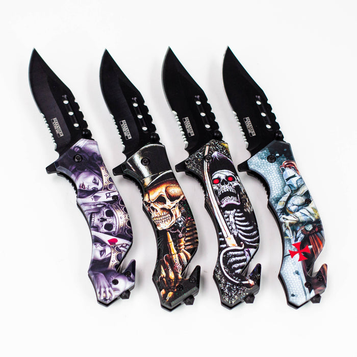 Defender-Xtreme 8″ Glass Breaker Folding Knife [1352x] Folding Knife Canadian Distributor
