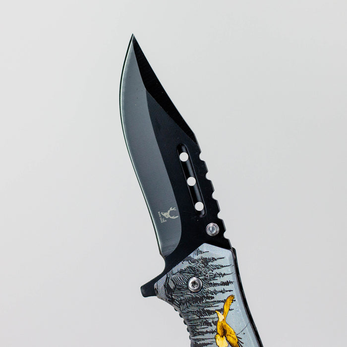 TheBoneEdge 8″ Wildlife Folding Knife Stainless Steel [1325X]