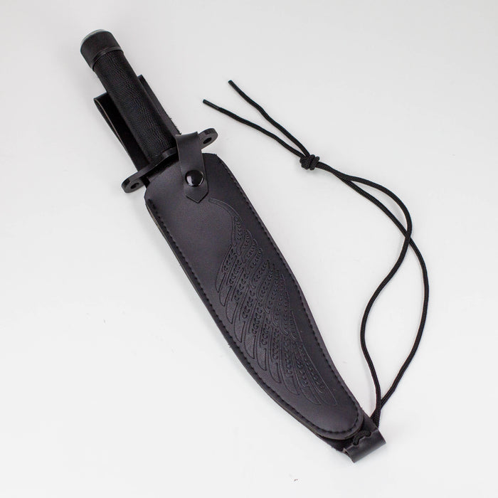 15.25" Jungle King Survival Fixed Blade Knife with Sheath [JK-8837-BK] Sword · Machete · Axe Canadian Distributor