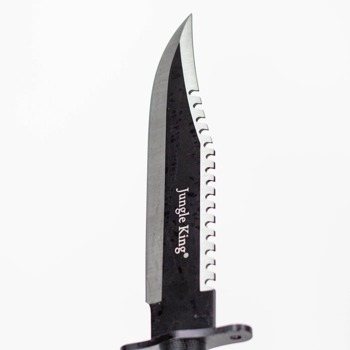 15.25" Jungle King Survival Fixed Blade Knife with Sheath [JK-8837-BK]