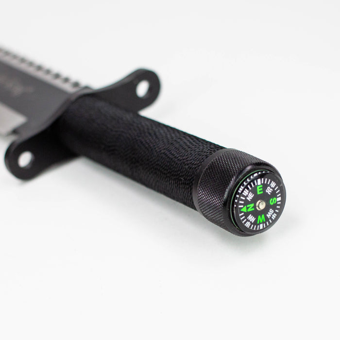 15.25" Jungle King Survival Fixed Blade Knife with Sheath [JK-8837-BK] Sword · Machete · Axe Canadian Distributor