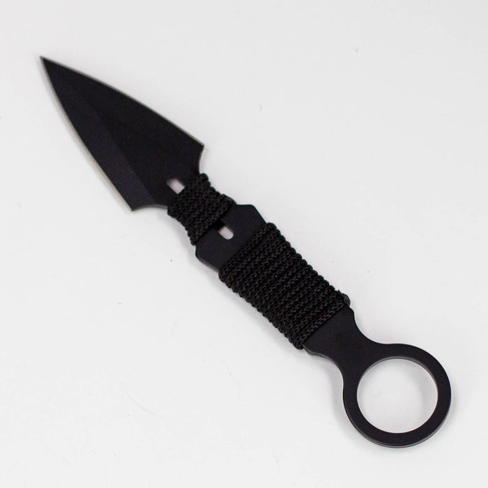 6.5″ Throwing Knife with Sheath 3PC – Black SET [T00501BK]
