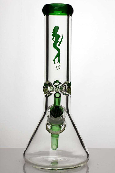 12" heavy glass beaker water bong- - One Wholesale