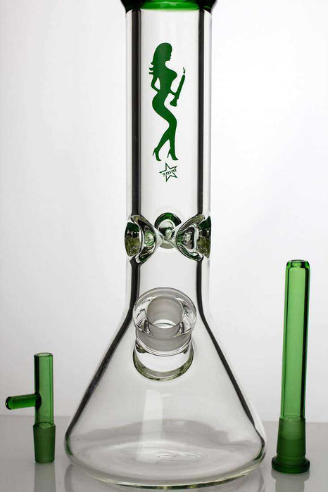 12" heavy glass beaker water bong- - One Wholesale