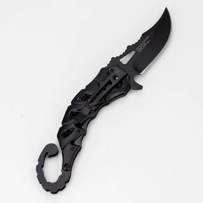 8.5" Tiger-USA® Scorpion black pocket knife [SJ-189-BK]