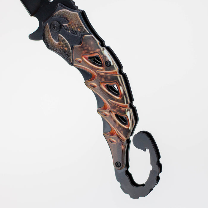 8.5" Tiger-USA® Scorpion black pocket knife [SJ-189-BK] Folding Knife Canadian Distributor