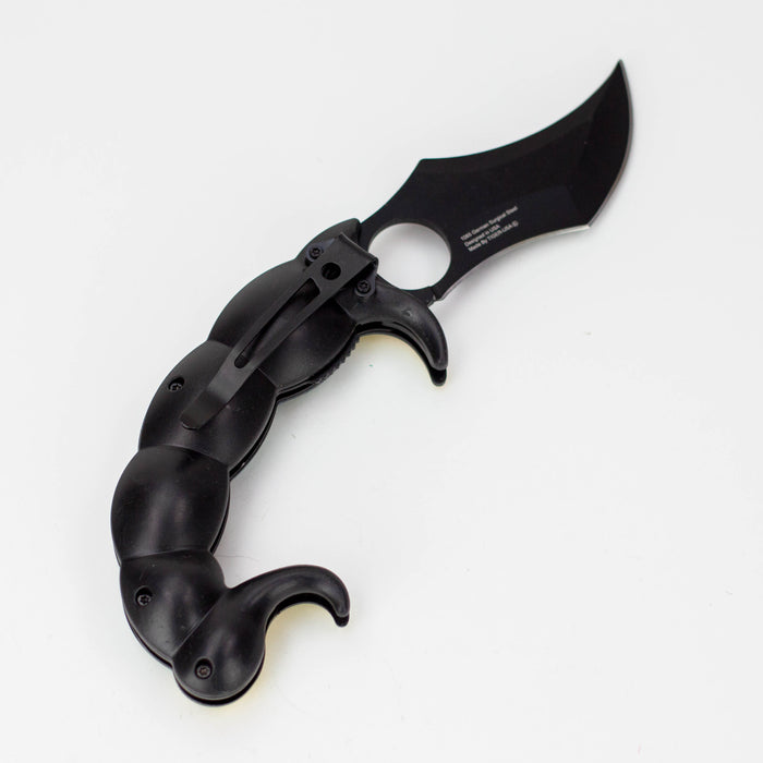 Tiger-USA® Pocket Knife Scorpion Tail Green and Yellow [SJ-1036-GS-B] Folding Knife Canadian Distributor