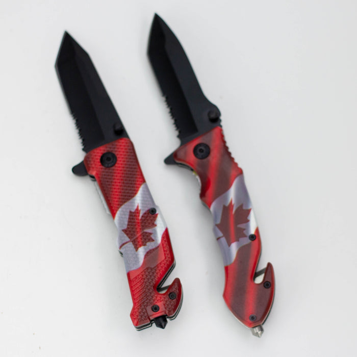 8" Tiger-USA® Pocket Knife – Canada Tanto Serrated [SJ-4xx]
