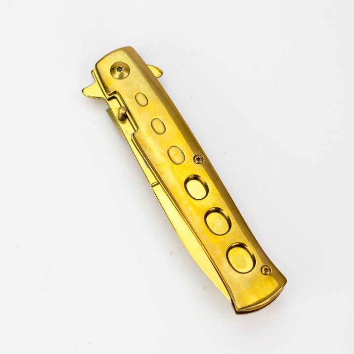 9" Defender Extreme Knife with Belt Clip - Gold [7978]