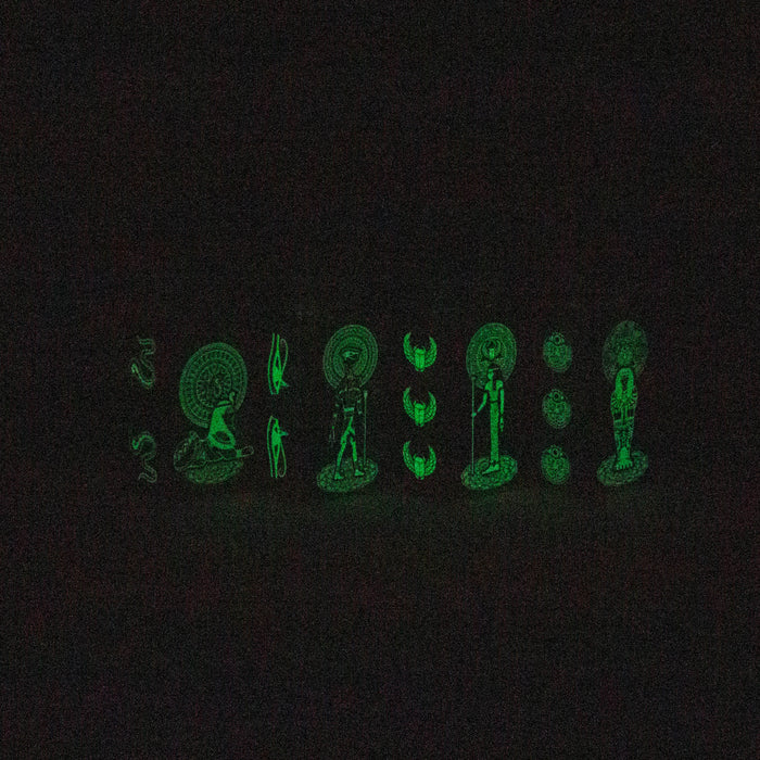 7.5" Glow in the dark Juicy box Rigs SP2070 - Egyptian Glass Rig ONE