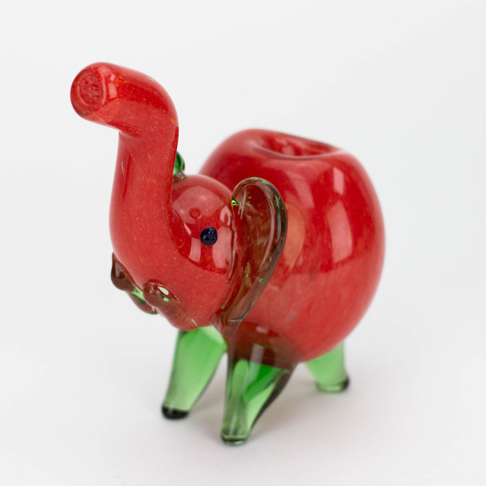 Standing XL elephant glass hand pipe-Solid Color Glass ONE