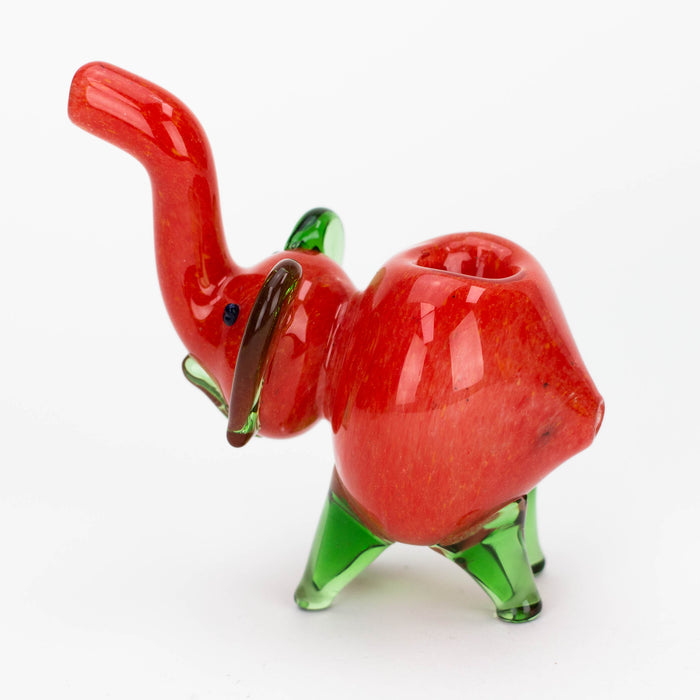 Standing XL elephant glass hand pipe-Solid Color