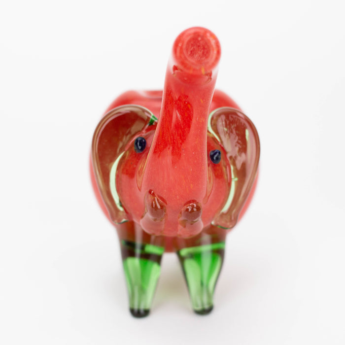 Standing XL elephant glass hand pipe-Solid Color Glass ONE