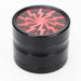 Spark Aluminum 4 Parts grinder with color acrylic window Regular Grinder ONE Red