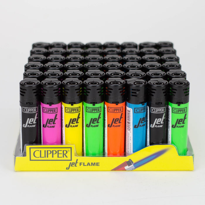 Clipper Jet Flame Electronic Refillable Lighters-Neon