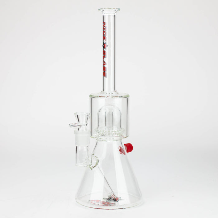NG-14 inch Easy Clean Dome Perc Beaker [YN1126] Glass Bong High-End Brands Glass RED