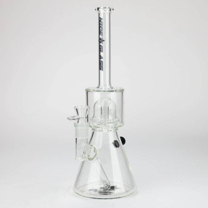 NG-14 inch Easy Clean Dome Perc Beaker [YN1126] Glass Bong High-End Brands Glass BLACK