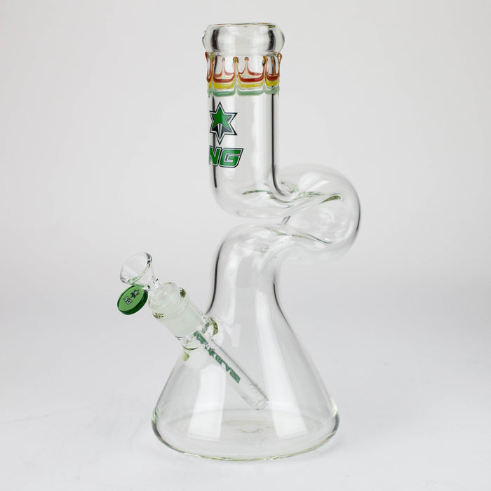 NG-12 inch Zig-zag Beaker [G1105] Glass Bong High-End Brands Glass GREEN