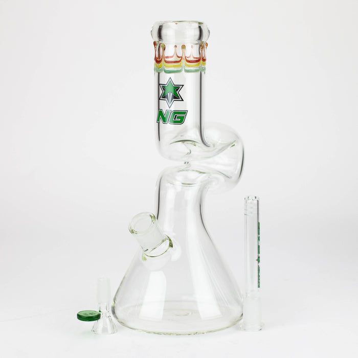NG-12 inch Zig-zag Beaker [G1105] Glass Bong High-End Brands Glass
