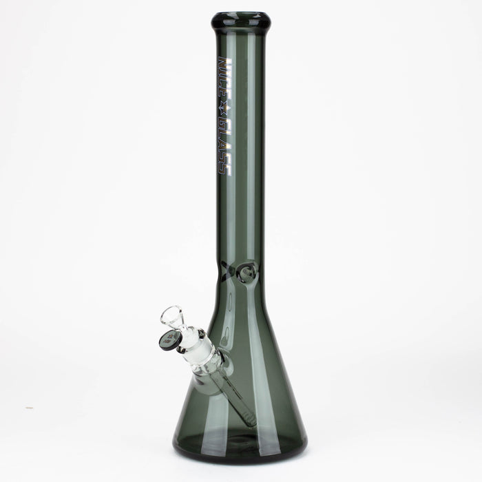 NG-18 inch Flat Mouth Trans-Black Beaker [GX006F-BKC] Glass Bong High-End Brands Glass