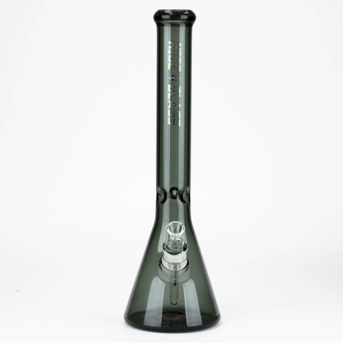 NG-18 inch Flat Mouth Trans-Black Beaker [GX006F-BKC] Glass Bong High-End Brands Glass