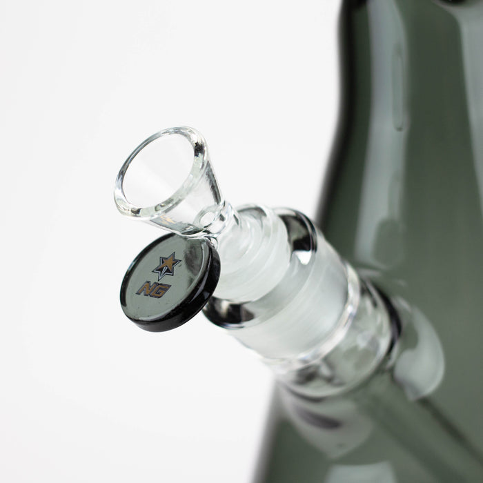 NG-18 inch Flat Mouth Trans-Black Beaker [GX006F-BKC] Glass Bong High-End Brands Glass