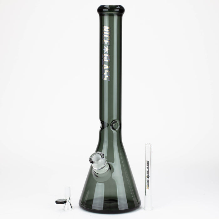 NG-18 inch Flat Mouth Trans-Black Beaker [GX006F-BKC] Glass Bong High-End Brands Glass