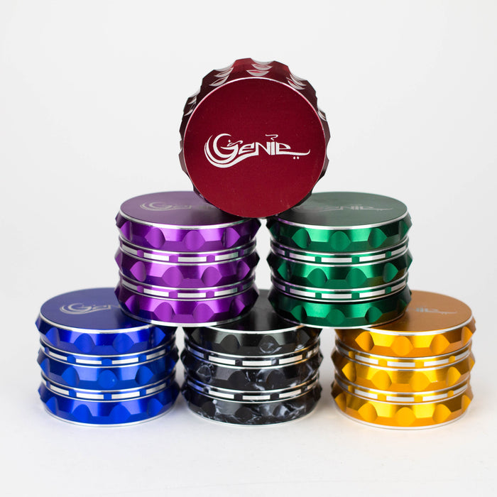 Genie | 4 parts Aluminium herb grinder Box of 6 [LHJ-03]