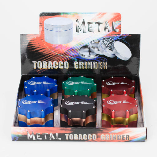 Genie | 4 parts magnetic metal grinder Box of 6 [TG-1968] Display Pack ONE