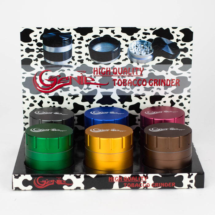 Genie | 4 parts Aluminium grinder Box of 6 [LY60-4] Display Pack ONE
