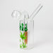 4.5" Bubble oil Bong Glass Rig Canadian Distributor Green Leaf Desig