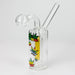 4.5" Bubble oil Bong Glass Rig Canadian Distributor Colorful Leaf with Marijuana Print