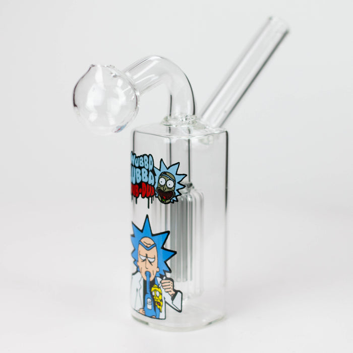 4.5" Bubble oil Bong Glass Rig Canadian Distributor RM Cartoon Design B
