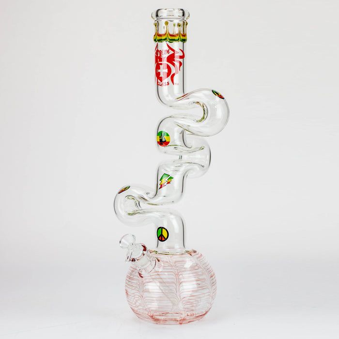 20" Xtream Zig-zag 7 mm glass water bong [XTR-Z036] Glass Bong Canadian Distributor