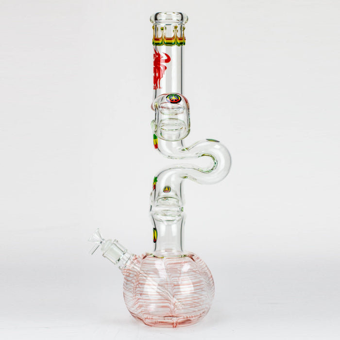 20" Xtream Zig-zag 7 mm glass water bong [XTR-Z036] Glass Bong Canadian Distributor