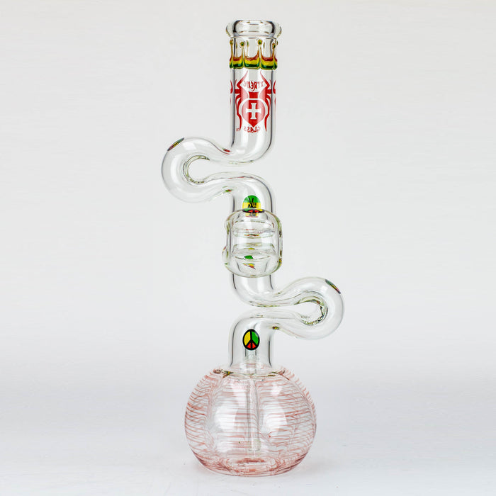 20" Xtream Zig-zag 7 mm glass water bong [XTR-Z036] Glass Bong Canadian Distributor