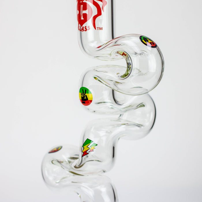 20" Xtream Zig-zag 7 mm glass water bong [XTR-Z036] Glass Bong Canadian Distributor