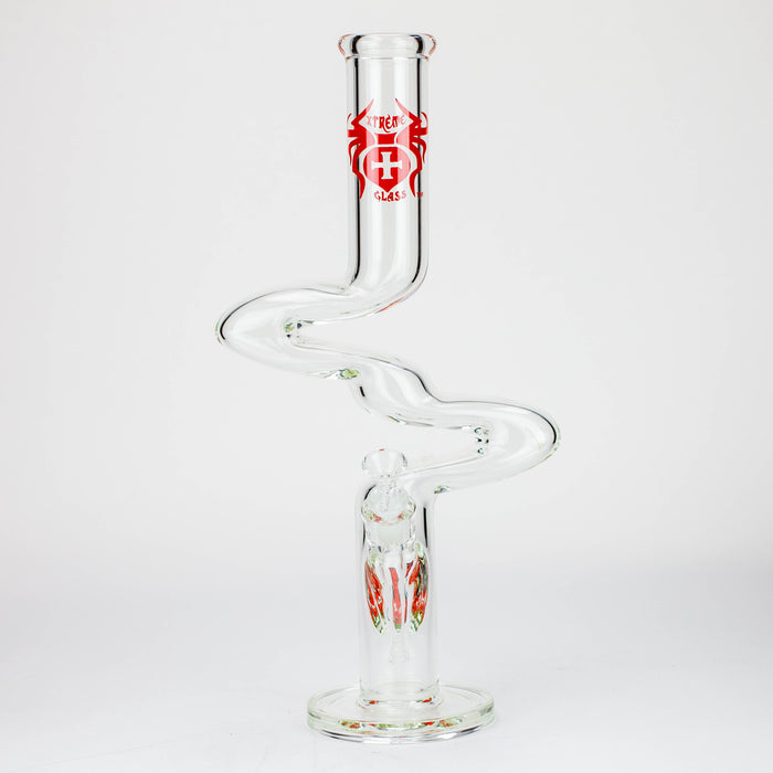 17" Xtream Zig-zag glass water bong [XTR-Z023] Glass Bong Canadian Distributor