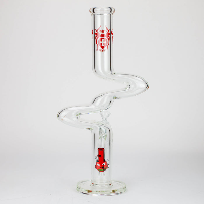 17" Xtream Zig-zag glass water bong [XTR-Z023] Glass Bong Canadian Distributor