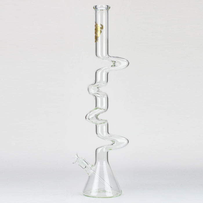 27" Xtream Zig-zag 7 mm glass water bong [XTR-Z026] Glass Bong Canadian Distributor
