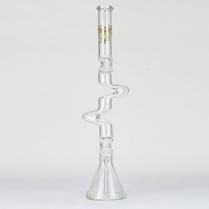 27" Xtream Zig-zag 7 mm glass water bong [XTR-Z026] Glass Bong Canadian Distributor