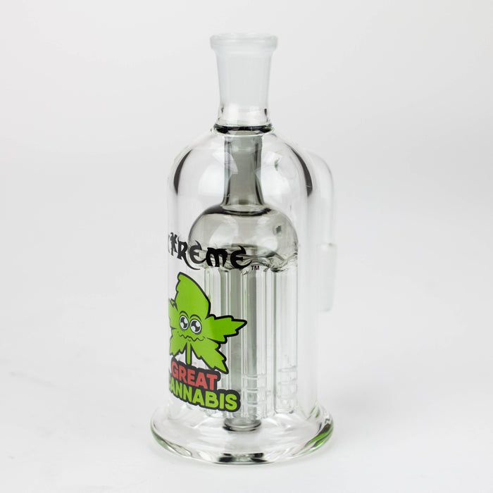 Xtreme - 5" Glass Bong Tree arms diffuser Ashcatcher [XTR-Z041] Ashcatcher · Percolator · Filter · Mouthpiece Canadian Distributor Trans Black