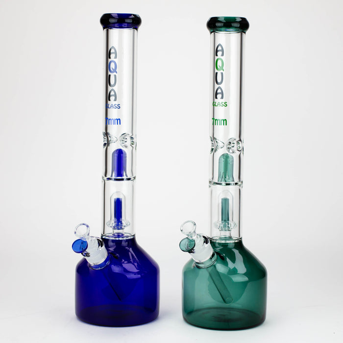 18.5" AQUA Glass showerhead percolator / 7mm /glass water bong [AQUA112]