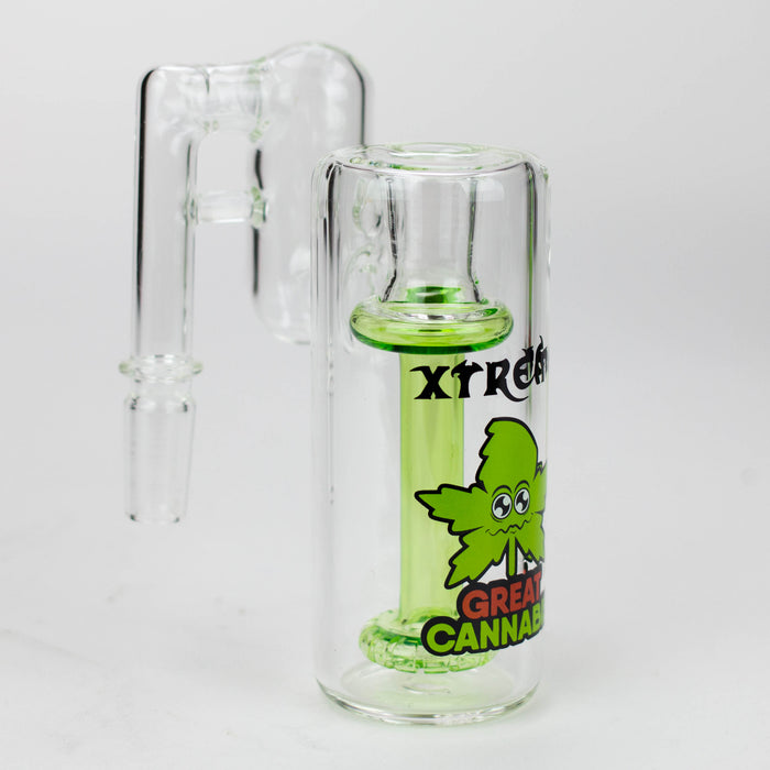 Xtreme - 5" Glass Bong Showerhead diffuser Ashcatcher [XTR-Z012/XTR-Z039] Ashcatcher · Percolator · Filter · Mouthpiece Canadian Distributor Milky Light Green