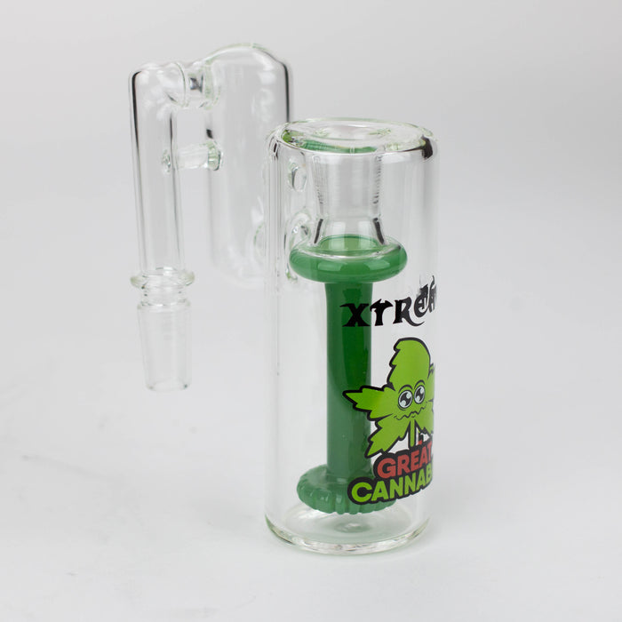 Xtreme - 5" Glass Bong Showerhead diffuser Ashcatcher [XTR-Z012/XTR-Z039] Ashcatcher · Percolator · Filter · Mouthpiece Canadian Distributor Green A