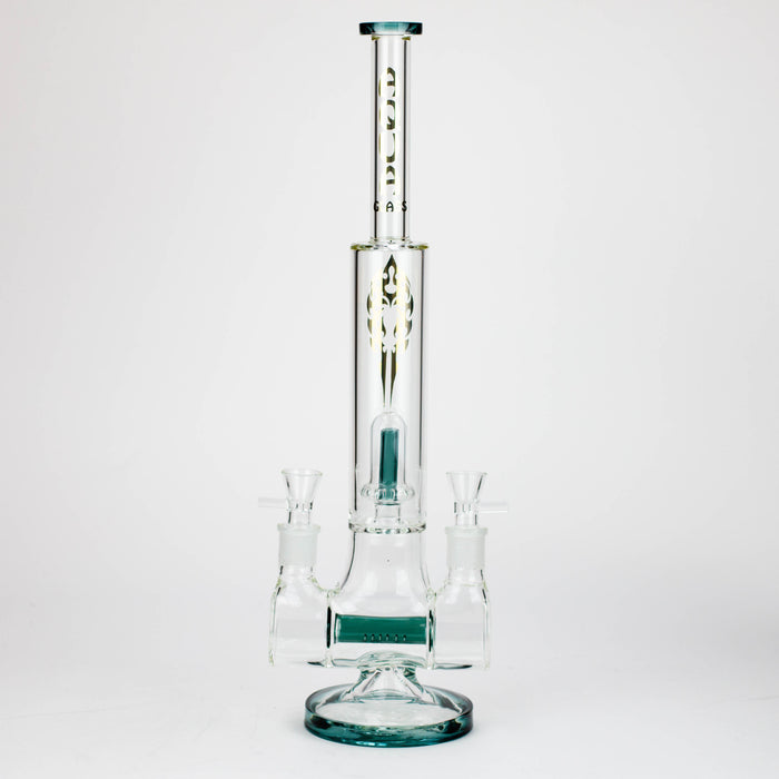18" AQUA Glass Dual joint showerhead pecolator glass water bong [AQUA105] Glass Bong Canadian Distributor Lake Green
