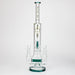 18" AQUA Glass Dual joint showerhead pecolator glass water bong [AQUA105] Glass Bong Canadian Distributor Lake Green