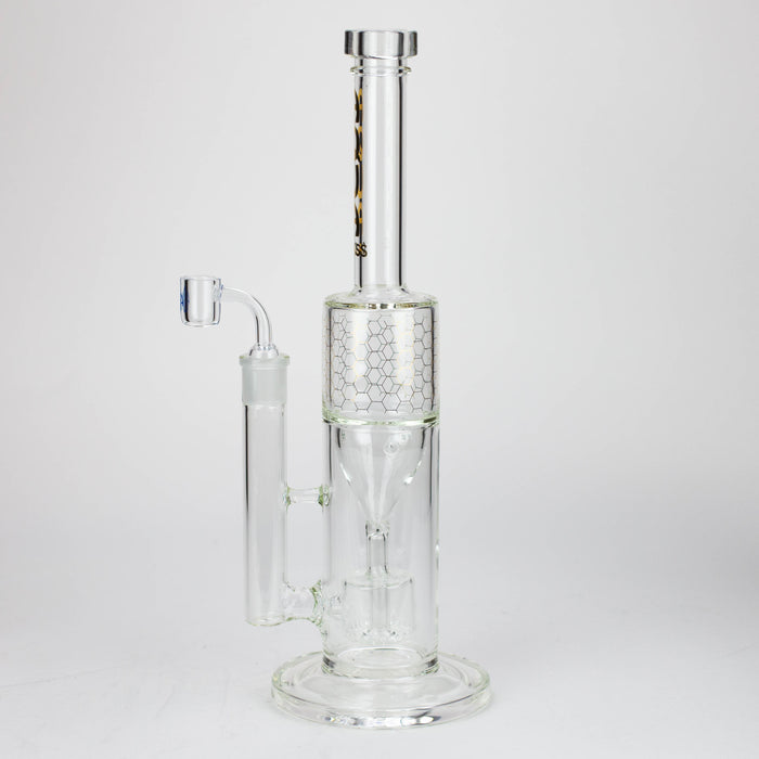 17" AQUA Glass 2-in-1 barrel diffuser glass bong [AQUA129] Bongs Canadian Distributor