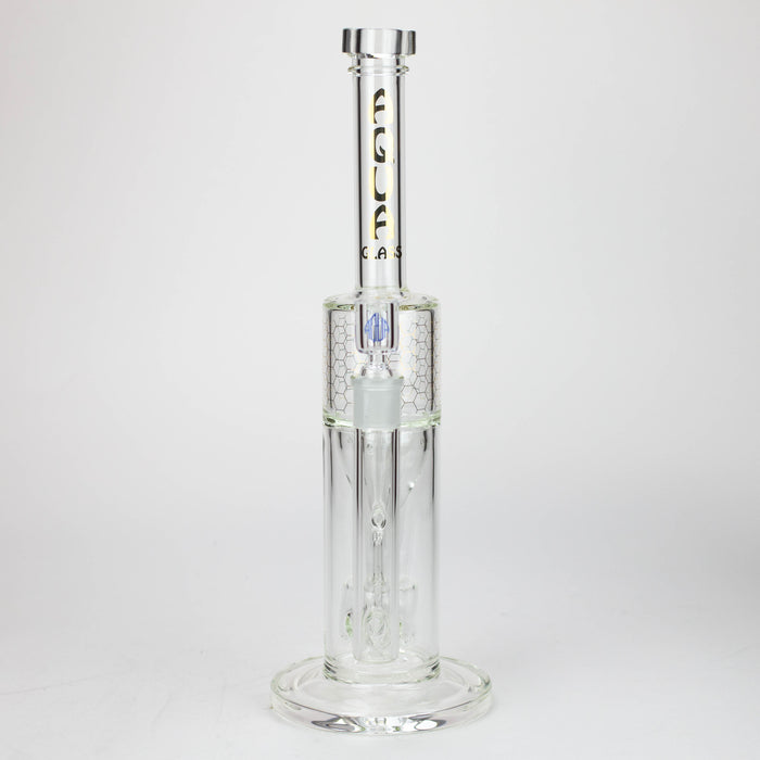 17" AQUA Glass 2-in-1 barrel diffuser glass bong [AQUA129]