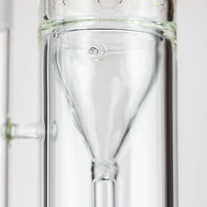 17" AQUA Glass 2-in-1 barrel diffuser glass bong [AQUA129] Bongs Canadian Distributor
